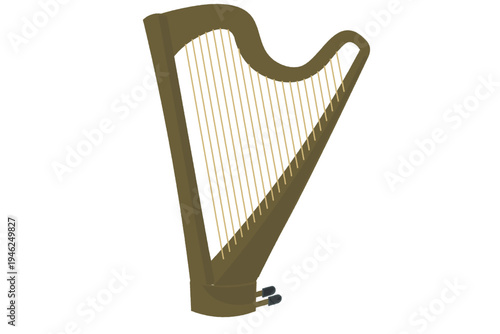 シンプルなハープのイラスト