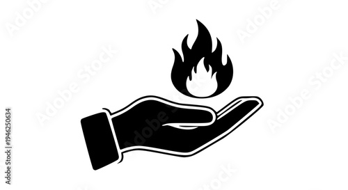 Hand Holding Flame Icon