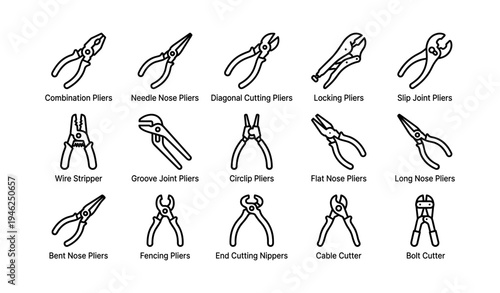 Variety of pliers and cutters: identifying essential hand tools for different tasks