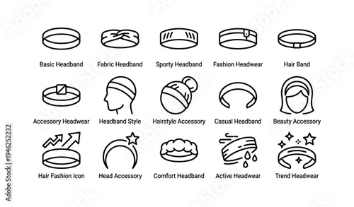 Variety of headband styles: fashion, sport, comfort, and trend icons