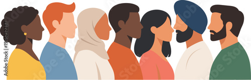 Inclusive Community of Diverse People Illustration