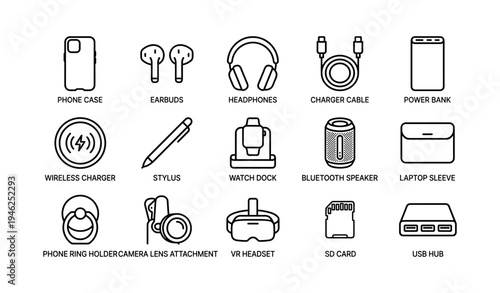 Essential electronics accessories: earbuds, headphones, power bank, and more