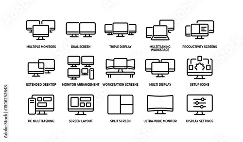 Multiscreen arrangements: dual, triple, ultra-wide, and more display configurations