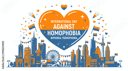 International Day Against Homophobia Banner vector illustration