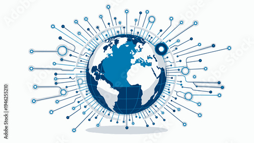 Global Technology Connection Network vector