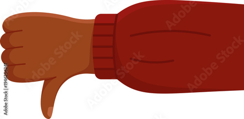 Hand Showing Thumbs Down Gesture