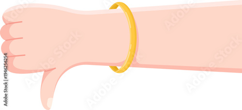 Hand Showing Thumbs Down Gesture