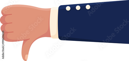 Hand Showing Thumbs Down Gesture