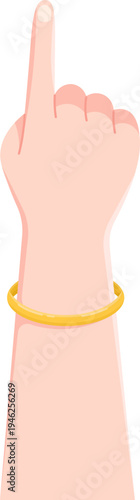 Hand Pointing Upwards Illustration