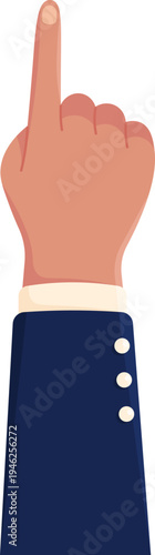 Hand Pointing Upwards Illustration