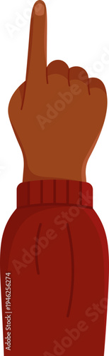 Hand Pointing Upwards Illustration