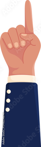 Illustration of Hand Pointing Up