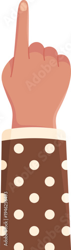 Hand Pointing Upwards Illustration