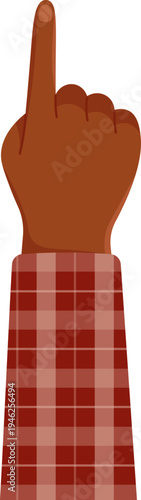 Hand Pointing Upwards Illustration