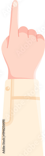 Hand Pointing Upwards Illustration