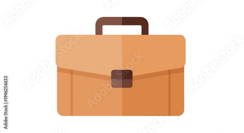 Brown Leather Business Briefcase.