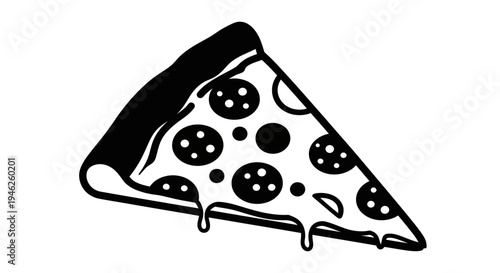 Delicious slice of pepperoni pizza with melted cheese dripping.