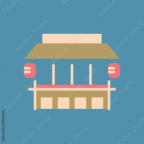 シンプルな屋台のアイコン
