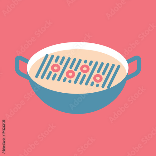 シンプルなもつ鍋のアイコン