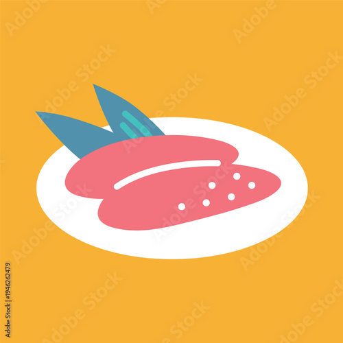 シンプルな辛子明太子のアイコン