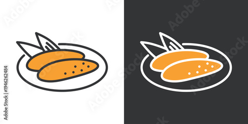 シンプルな辛子明太子のアイコン