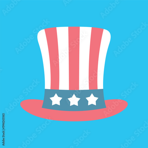 星条旗ハットのシンプルなアイコン