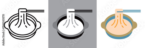 シンプルな湯葉のアイコン