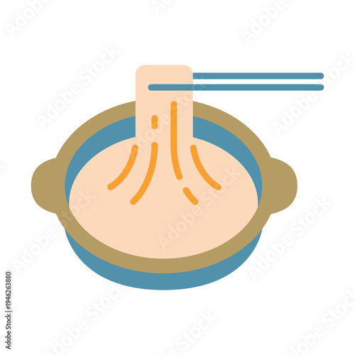 シンプルな湯葉のアイコン