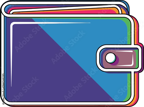 Digital wallet icon for money storage and financial security