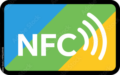 Nfc contactless payment technology logo
