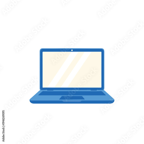 Laptop with a glowing screen