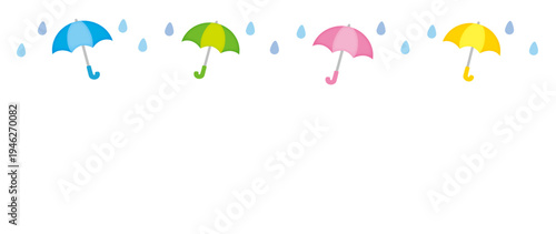 雨のイラスト背景素材|デコレーション向け素材/Rain illustration background material
