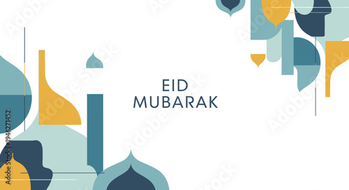 Eid Mubarak Celebration Design Elements.