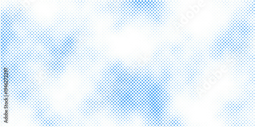 Transparent Vector Gradient Blue Color Halftone Background Staggered Dots Pattern modern dotted. Geometric vector design