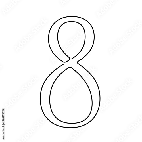 Infinity symbol line art design.