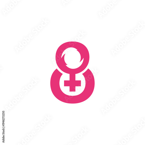 Venus symbol with female sign.