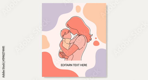 Mother Holding Baby in Her Arms.