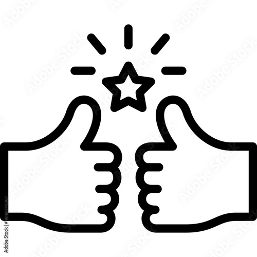 optimistic icon illustration design with outline