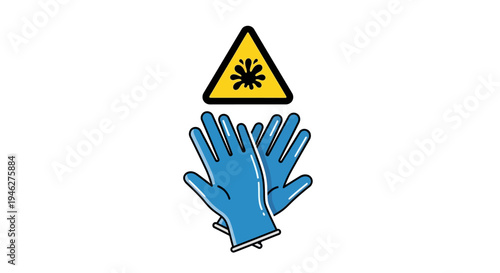 Blue nitrile protective gloves for chemical handling and laboratory industrial safety PPE