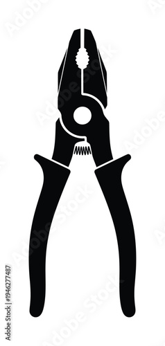 Vector of a pair of pliers used for gripping and cutting