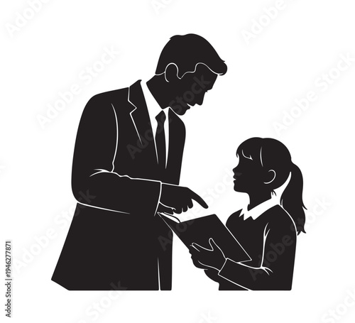 Professional adult educator providing insightful guidance and personalized instruction to a young female student, fostering active learning and academic development