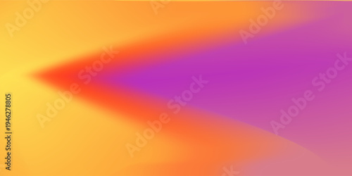 Sunset gradation background. Warm gradient yellow, orange purple hues blending, perfect for autumn design, seasonal presentation projects. Wavy light line backdrop. Vector vibrant bg.
