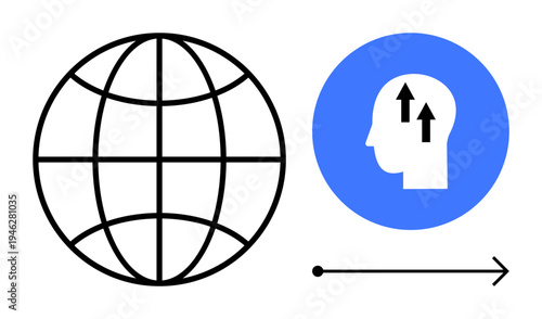 Global connectivity concept. Global ideas thumbs up innovation, expansion, and communication growth emerge through global networks. For business, technology, education, global strategy, future tech