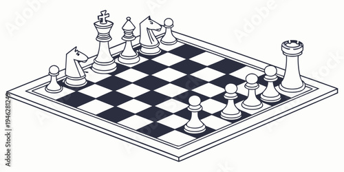 chess board with chess pieces