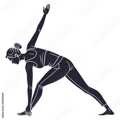 silhouette of a woman doing yoga