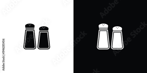 Black and white salt and pepper shakers 1