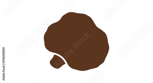 Brown Chocolate Blob with Small Piece.