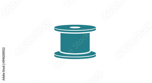 Teal Spool of Wire or Cable.