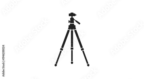 Camera Tripod on White Background.
