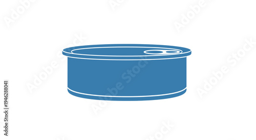Blue Tin Can Container Packaging.